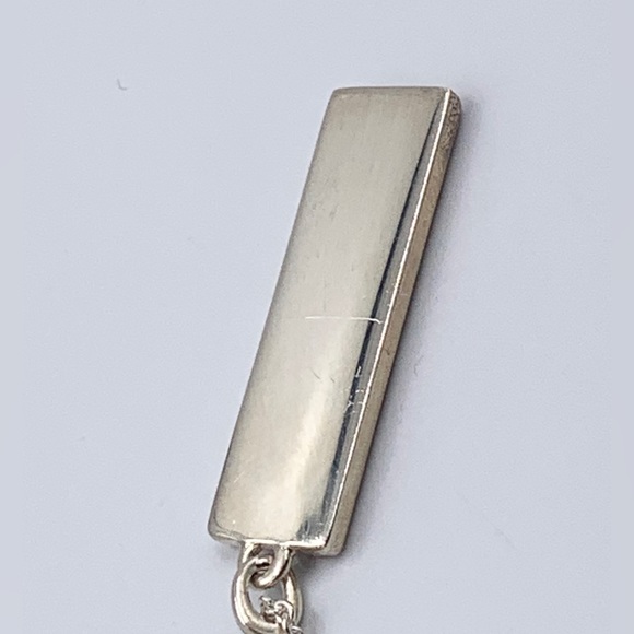 Authentic Tiffany & Co 925 Silver Atlas Collection Bar with Necklace - Picture 4 of 9